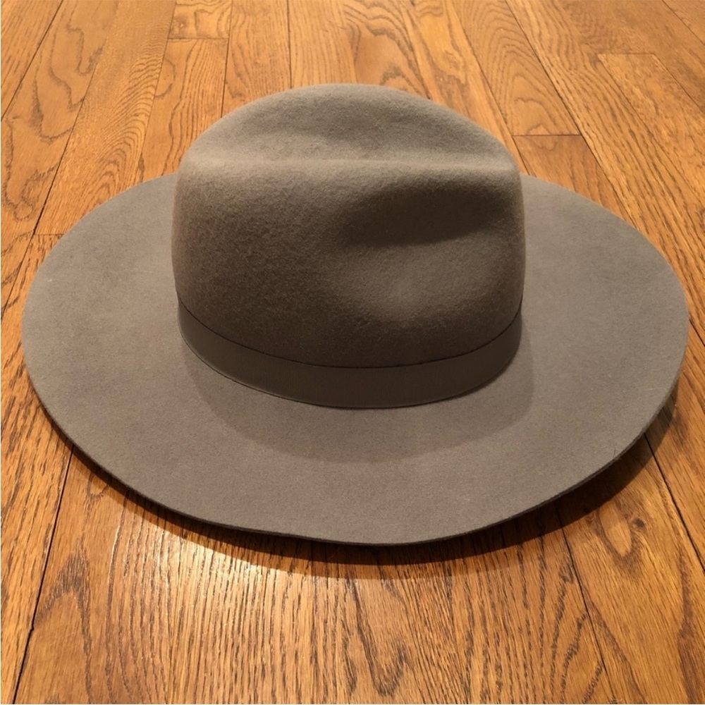 Topshop Gray Wide Brim Floppy Brim Hat - Picture 3 of 5